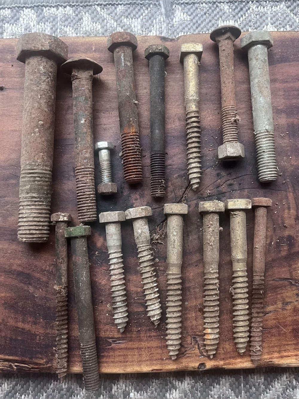 Vintage Antique Rusty Bolt Lot From TN Estate Industrial Decor Steampunk Metal